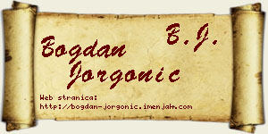 Bogdan Jorgonić vizit kartica